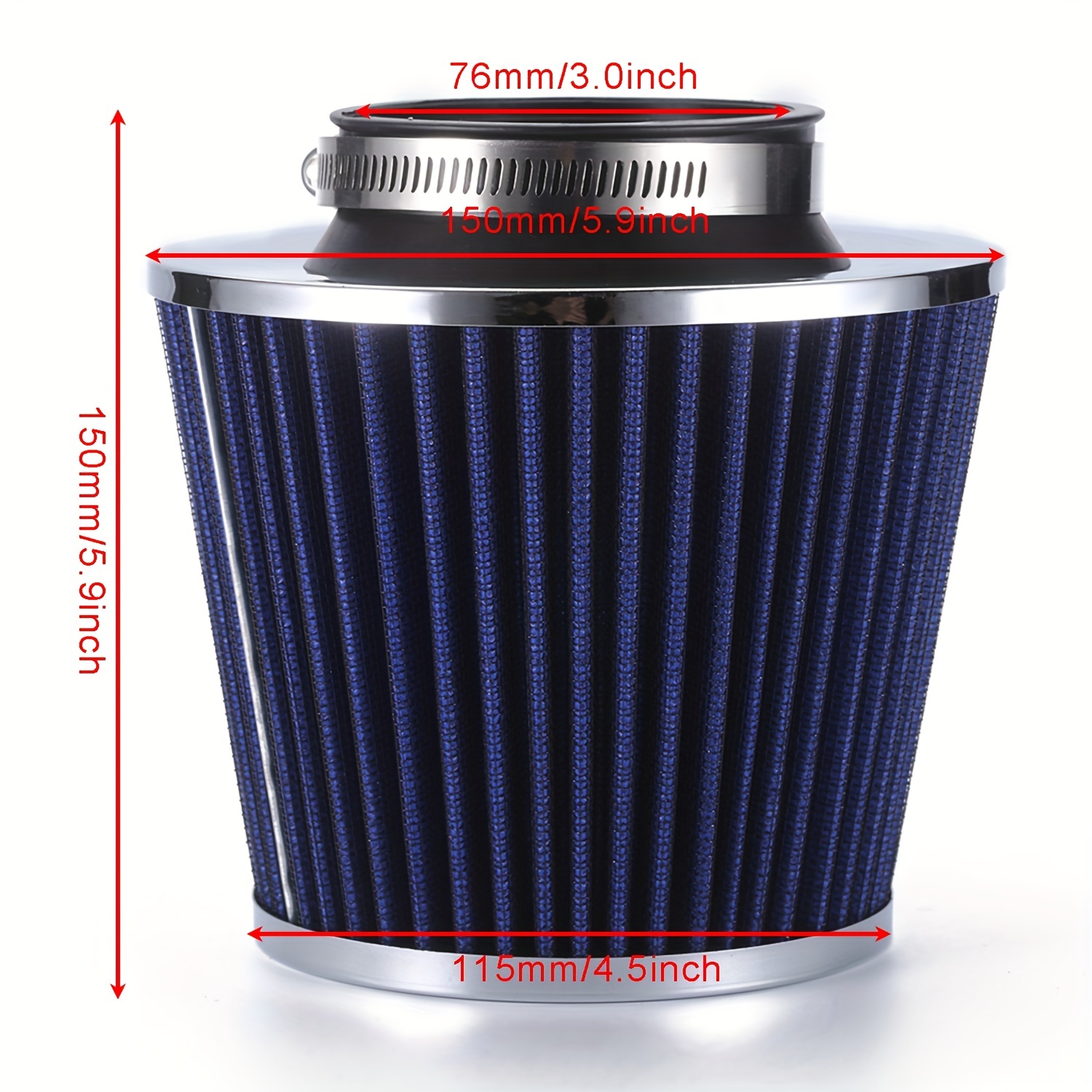 Car 76mm 3inch High Flow Air Filter Universal Cold Air Intake Filters Sport  Racing Car Engine Air Inlet - Automotive - Temu