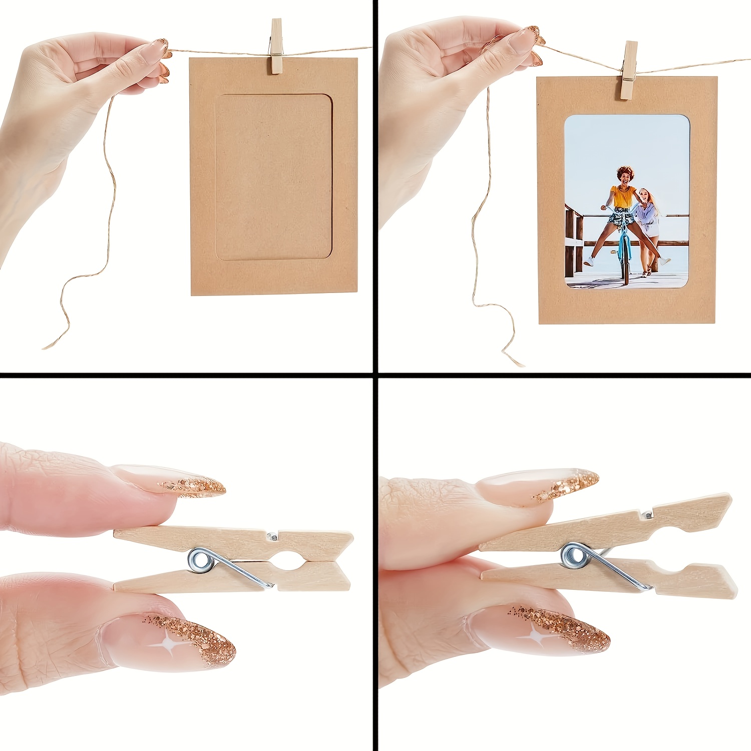 Paper Photo Frames  Cardboard Picture Hanging Kit With - Temu