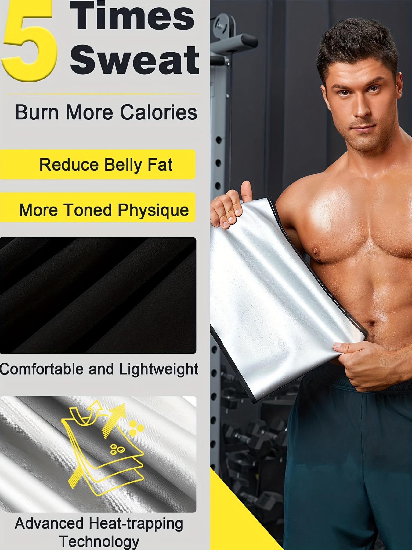 Men's Belly Belt Sports Belt Fitness Sweat To Reduce Belly Belly