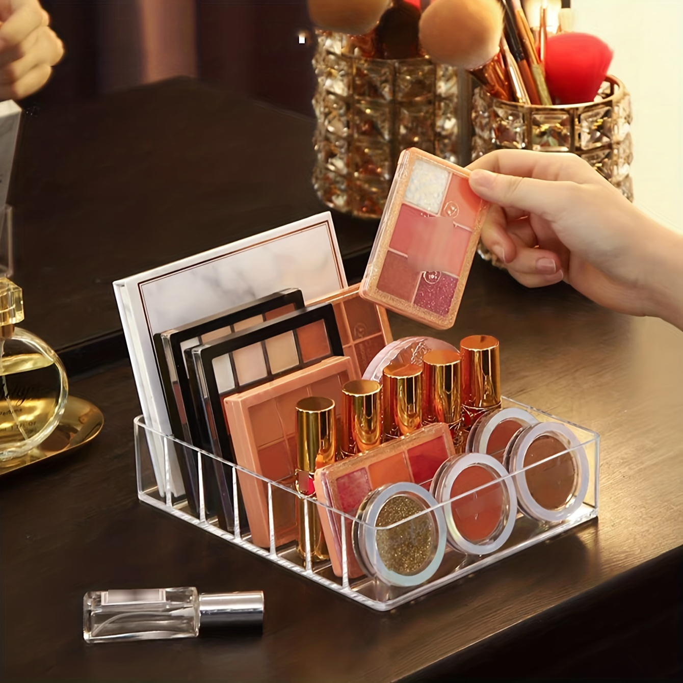 Clear Makeup Storage Tray Eyeshadow Palette Storage Tray - Temu