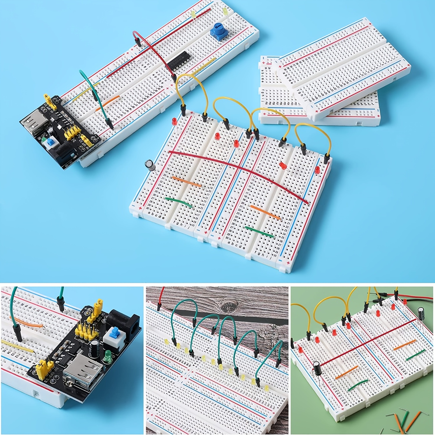 REXQualis 6PCS Small Breadborad 400 Point Solderless Breadboards for Proto  Shield Distribution Connecting Blocks: : Industrial & Scientific