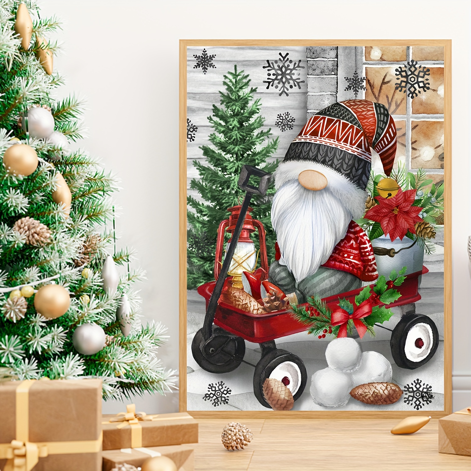 Happy Christmas Gnome Diamond Art Christmas Kits Kits Diy Full