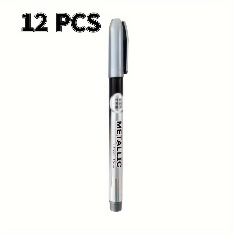 Golden Silvery Metallic Pen Waterproof Permanent Marker Diy - Temu