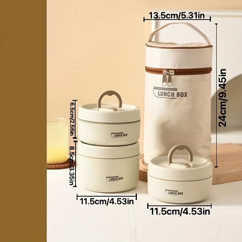 Beige Stainless Steel Lunch Box Comes With Insulated Bag, Soup Box,  Portable Breakfast Box, Kitchen Accessories For Back To School, Class,  College, School Supplies, Kitchen Organizers And Storage, Kitchen  Accessories - Temu