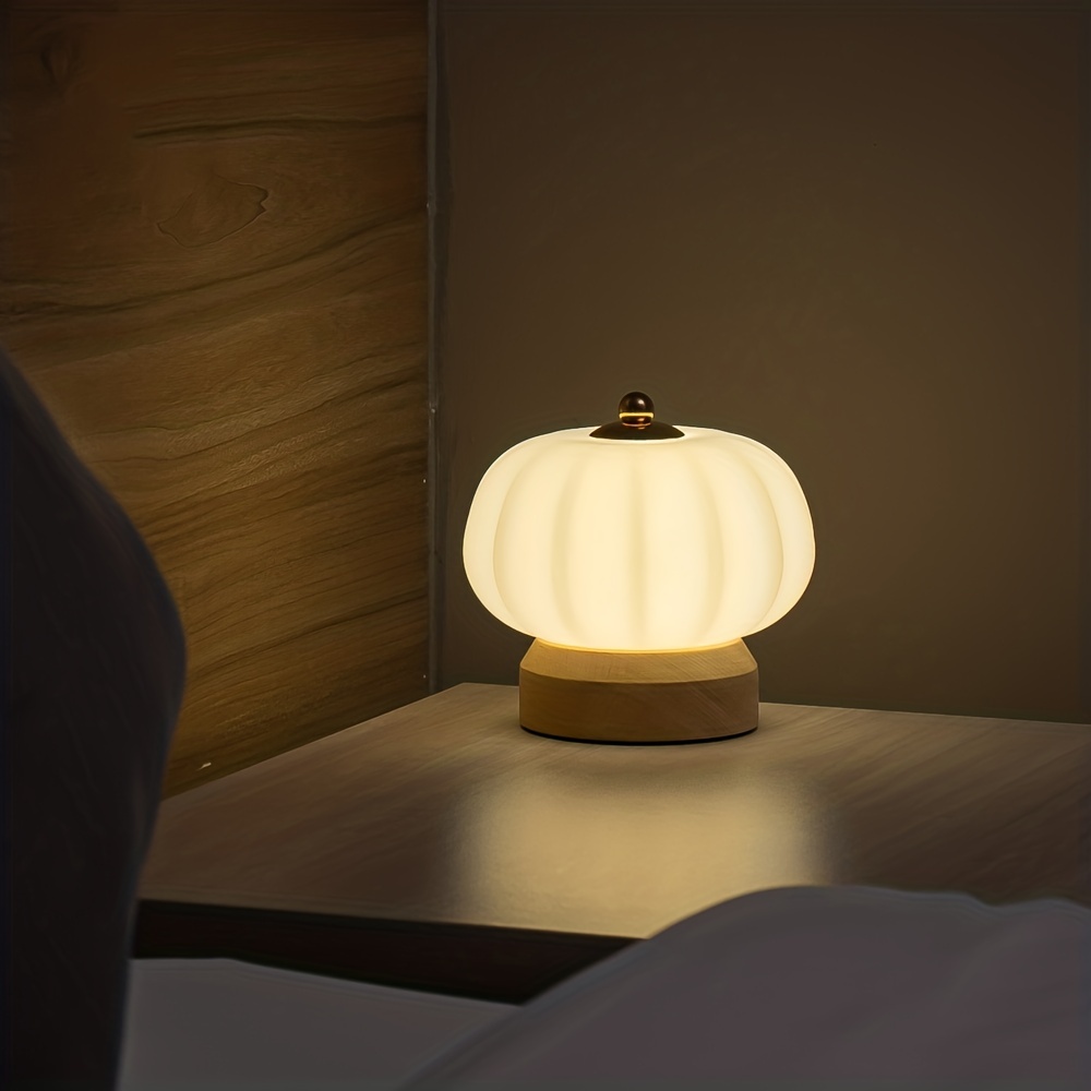 Wabjtam Petite lampe de table pour chambre à coucher - Lampes de chevet  pour table de chevet, Lampe de table de nuit minimaliste en bois massif  avec abat-jour en tissu carré, bureau