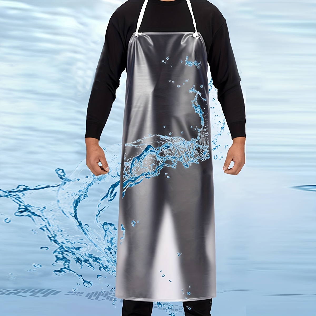 Large Blue TPU Disposable Catering Aprons For Food Industry