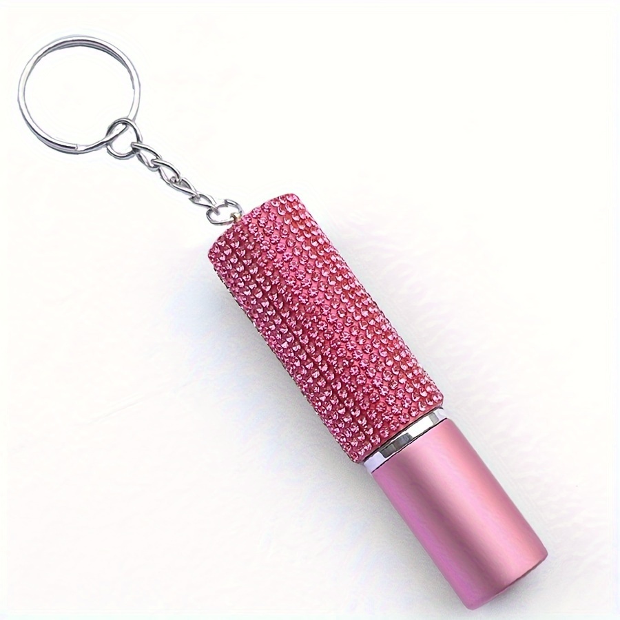 Cute Perfume Bottle Keychain Golden Alloy Key Chain Ring - Temu