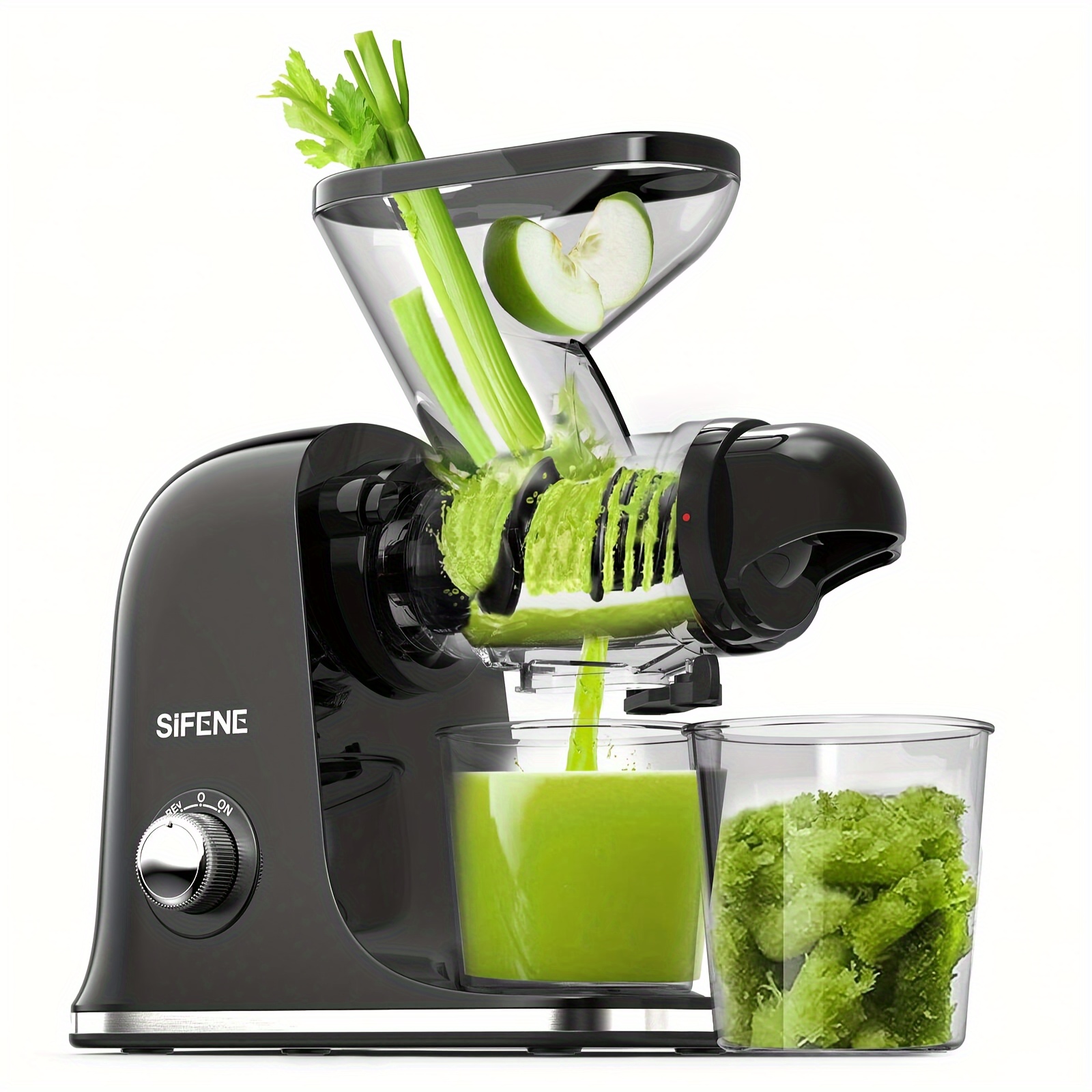 ORFELD Masticating Juicer for Fruits and Vegetables, Powerful Small Juicer  Extractor Machine Compact