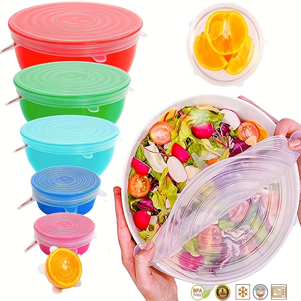 Silicone Stretch Lids Food Grade Reusable Airtight - Temu