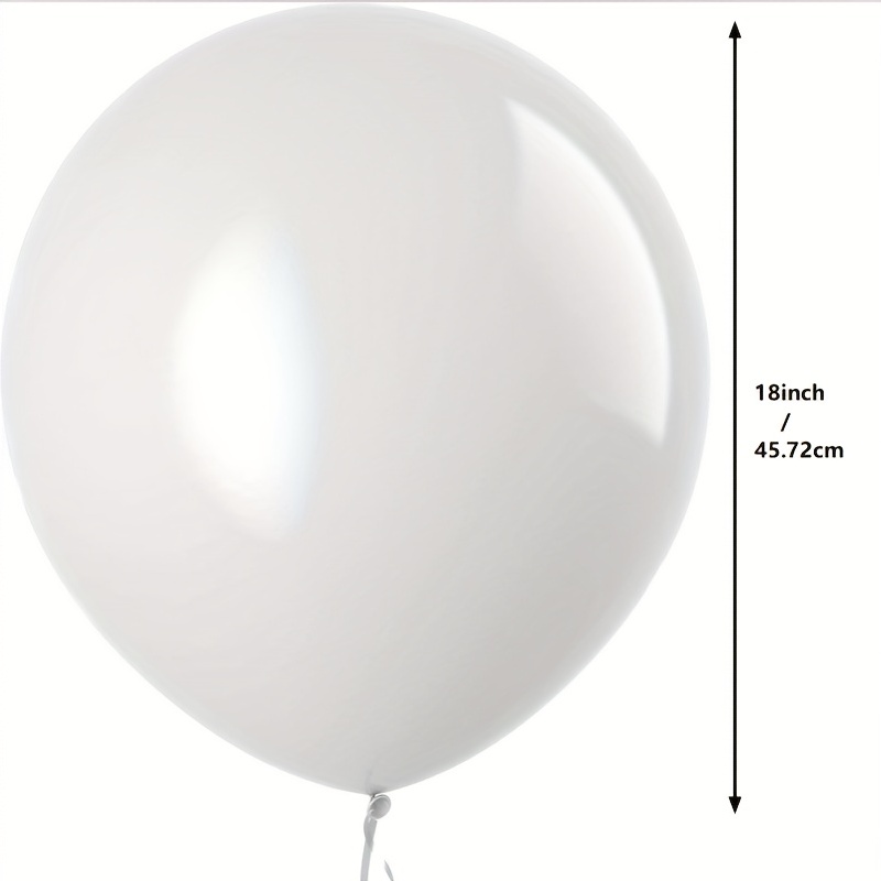 Globos blancos de 18 pulgadas, globos blancos grandes de látex blancos de  calidad, globos blancos de decoración de fiestas, 15 unidades