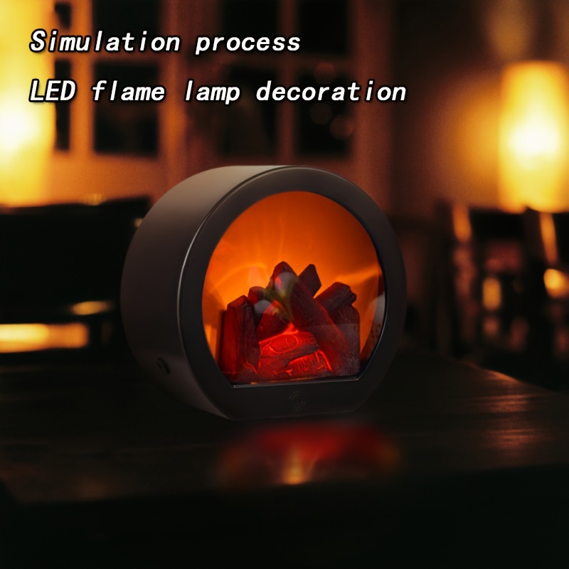 Lampe de Simulation de flamme de bois de chauffage, fausse résine