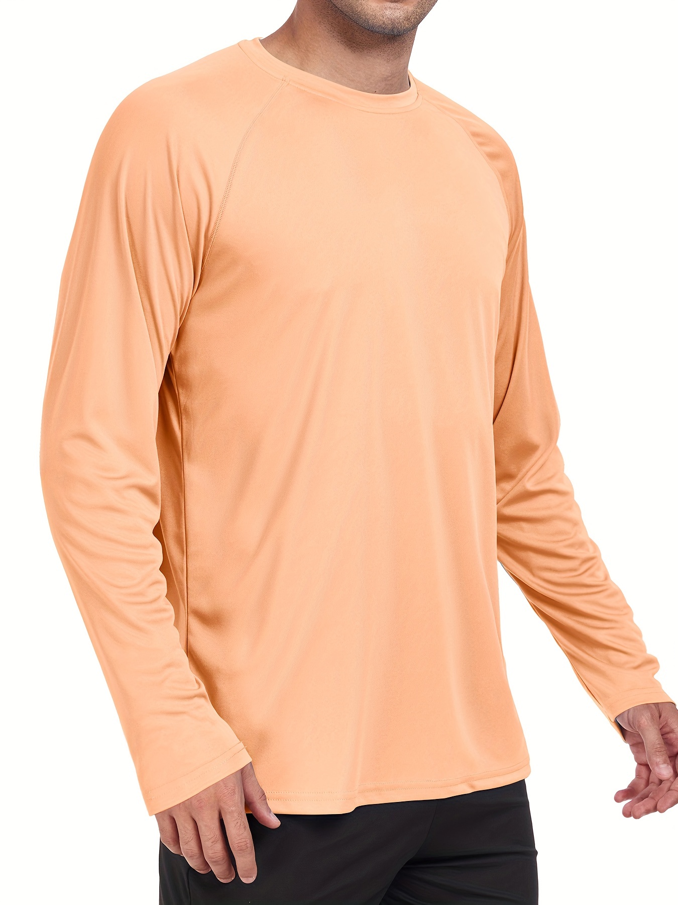 Men's Solid Sun Protection T shirt Casual Upf50+ Quick Dry - Temu