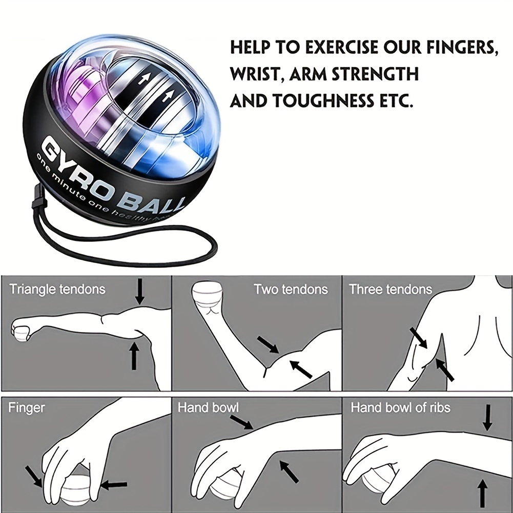 Gyro Ball, Wrist Strength Training Device, Forearm Arm Finger Wrist Muscles  Trainer - Temu United Arab Emirates