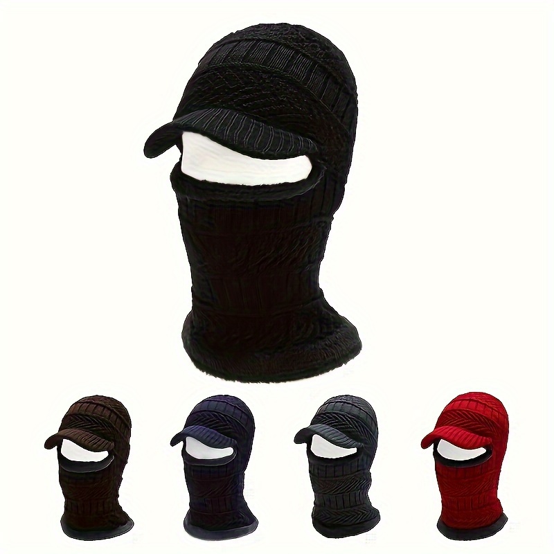 Winter Warm Fleece Ski Mask Thick Windproof Balaclava Hat - Temu