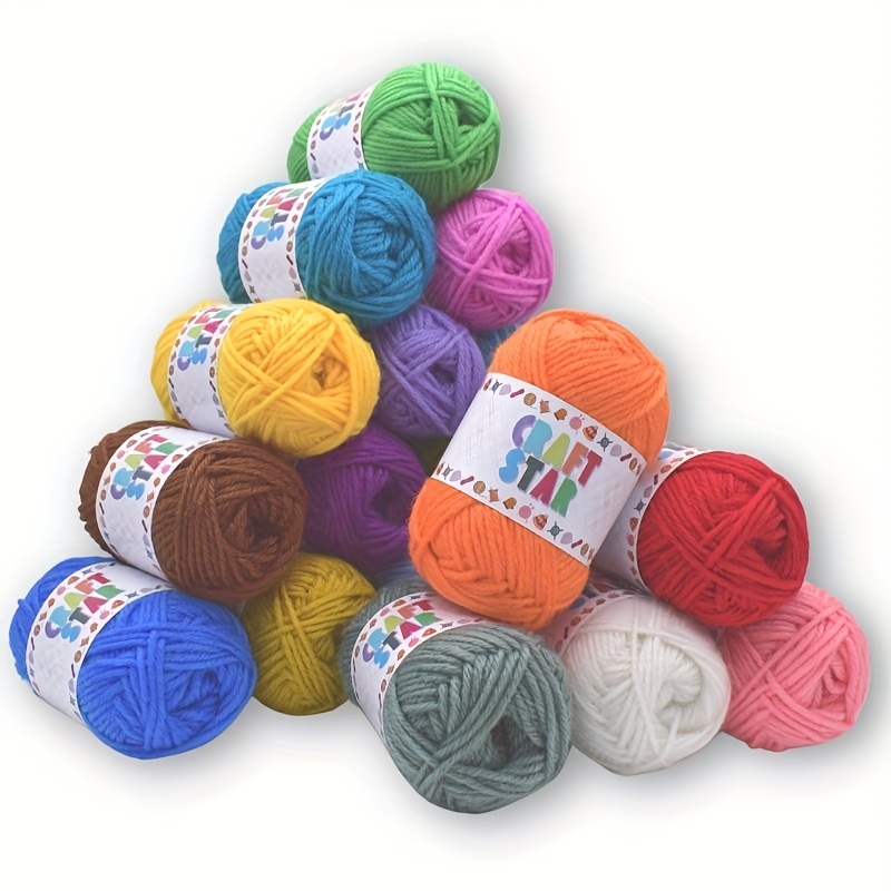 100% Acrylic Yarn, Worsted - 4 Pack in 2023