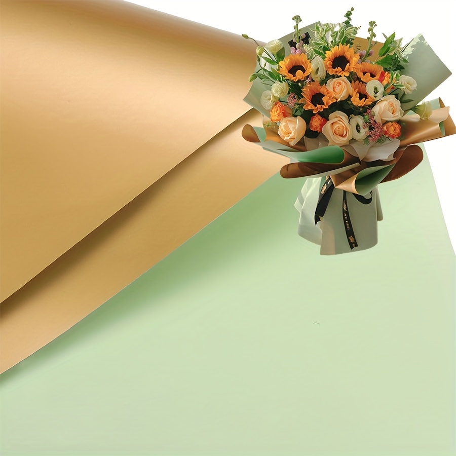 20 Sheets Waterproof Floral Wrapping Paper Fresh Flowers Bouquet