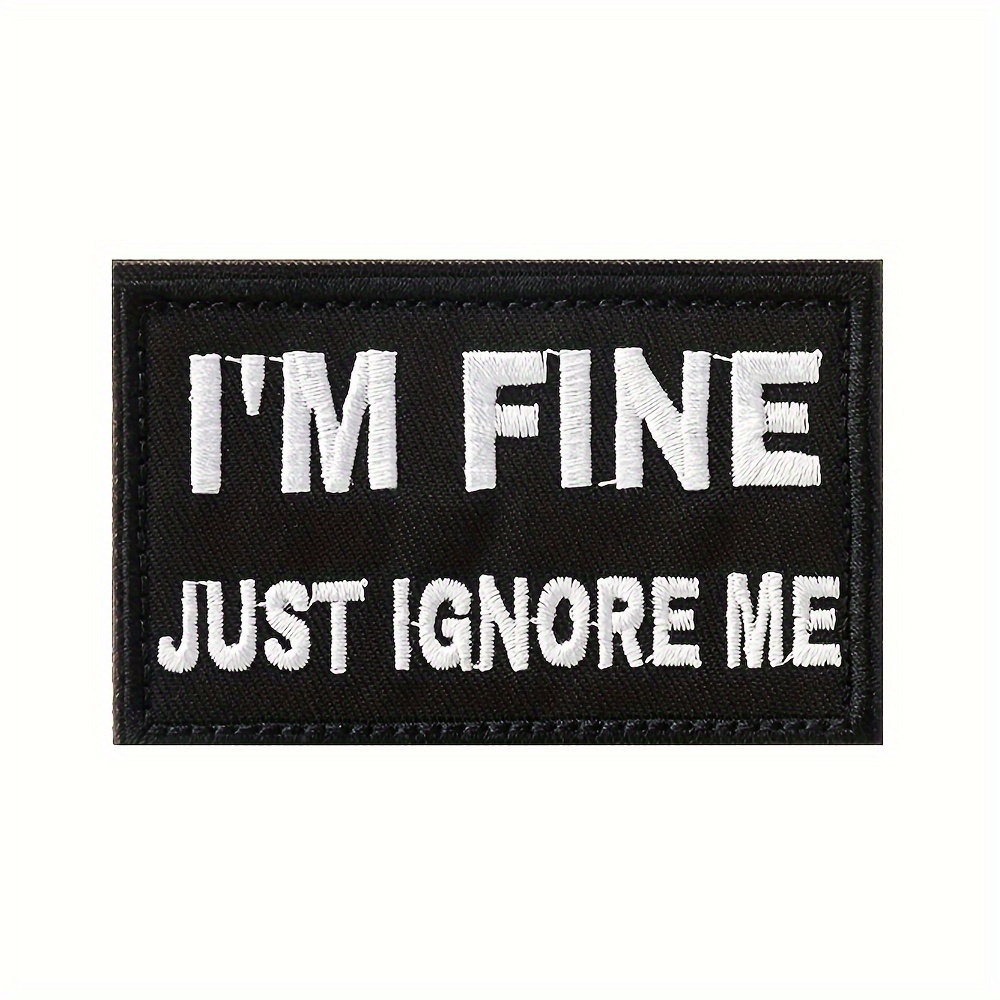 1pc " Just Me" Patches, Hook And Loop, Fun Patches, Morale Patches For Jackets, Coats, Jeans, Hats, Socks, Backpacks