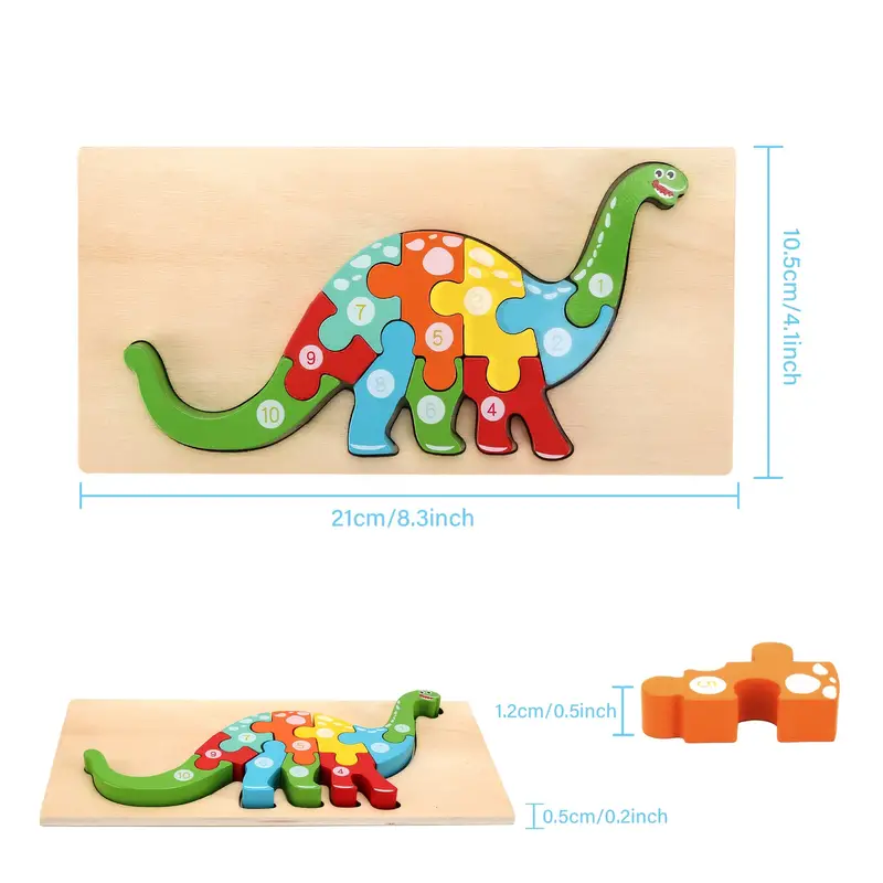 Wooden Puzzles for Toddlers 3-5 Year Old, Kids Montessori Toys for 3 Year  Old, Learning Educational Wood Puzzle Toy Gift for 3 4 5 Year Old Boys  Girls