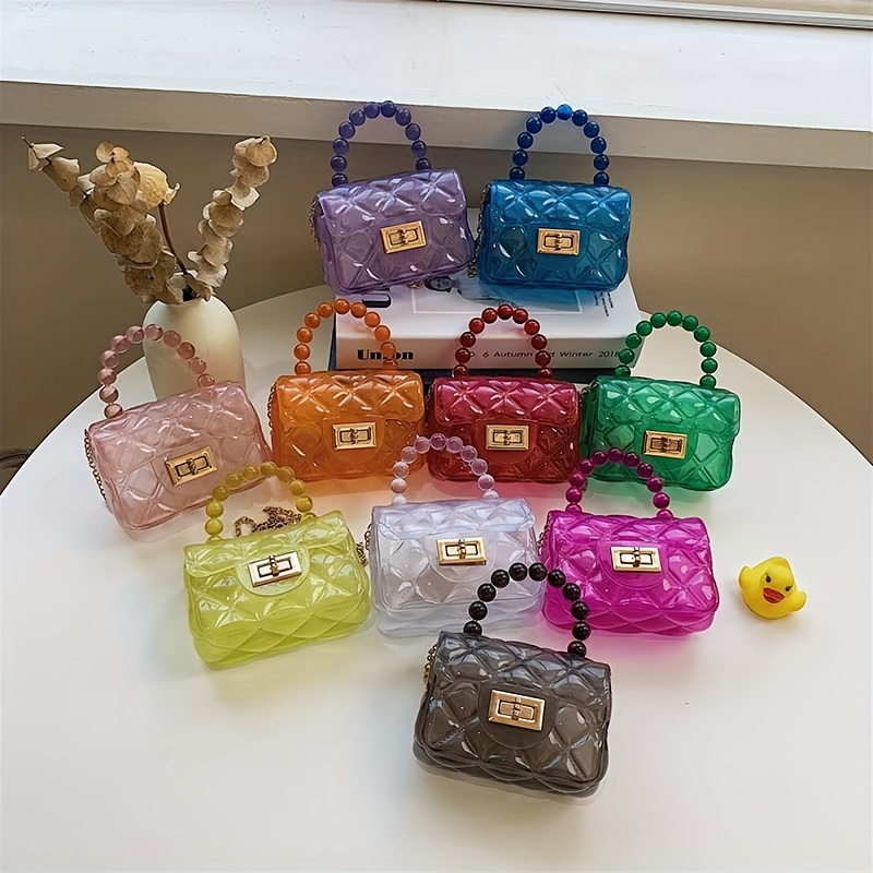 

1pc Girl's Transparent Bag, New Mini Cute Chain Strap Shoulder Bag