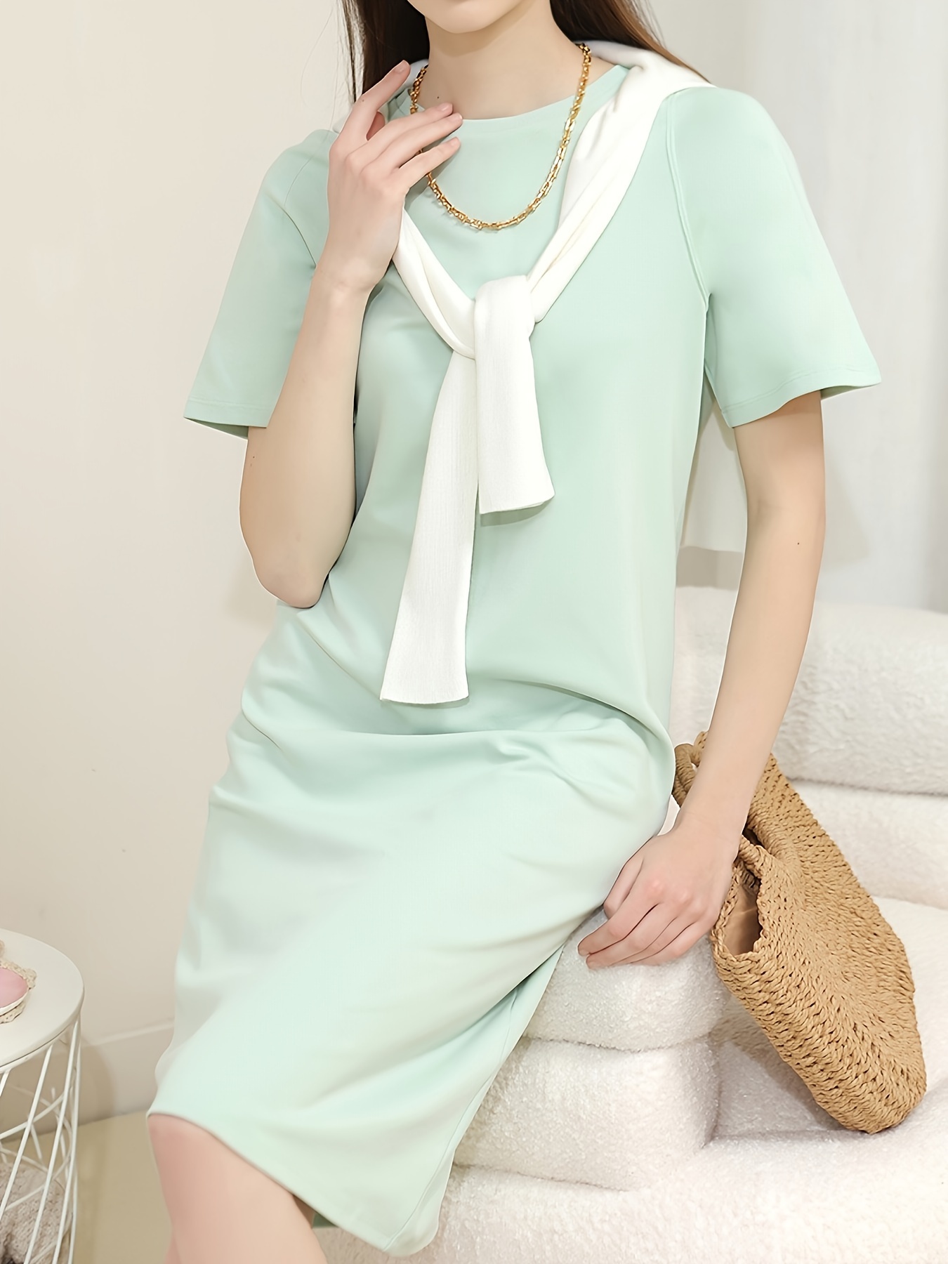 sachin and babi light blue dress Women's T-Shirt Midi Dresses main image 1