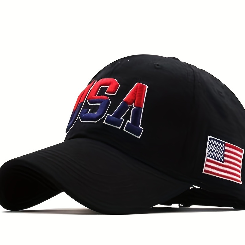 Casquette Baseball Hommes Brodée Drapeau Américain Casquette - Temu Canada