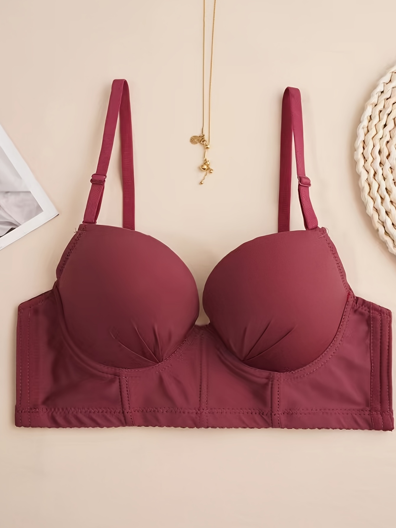 Push T shirt Bra Comfy Breathable Plunge Crop Top Bra - Temu