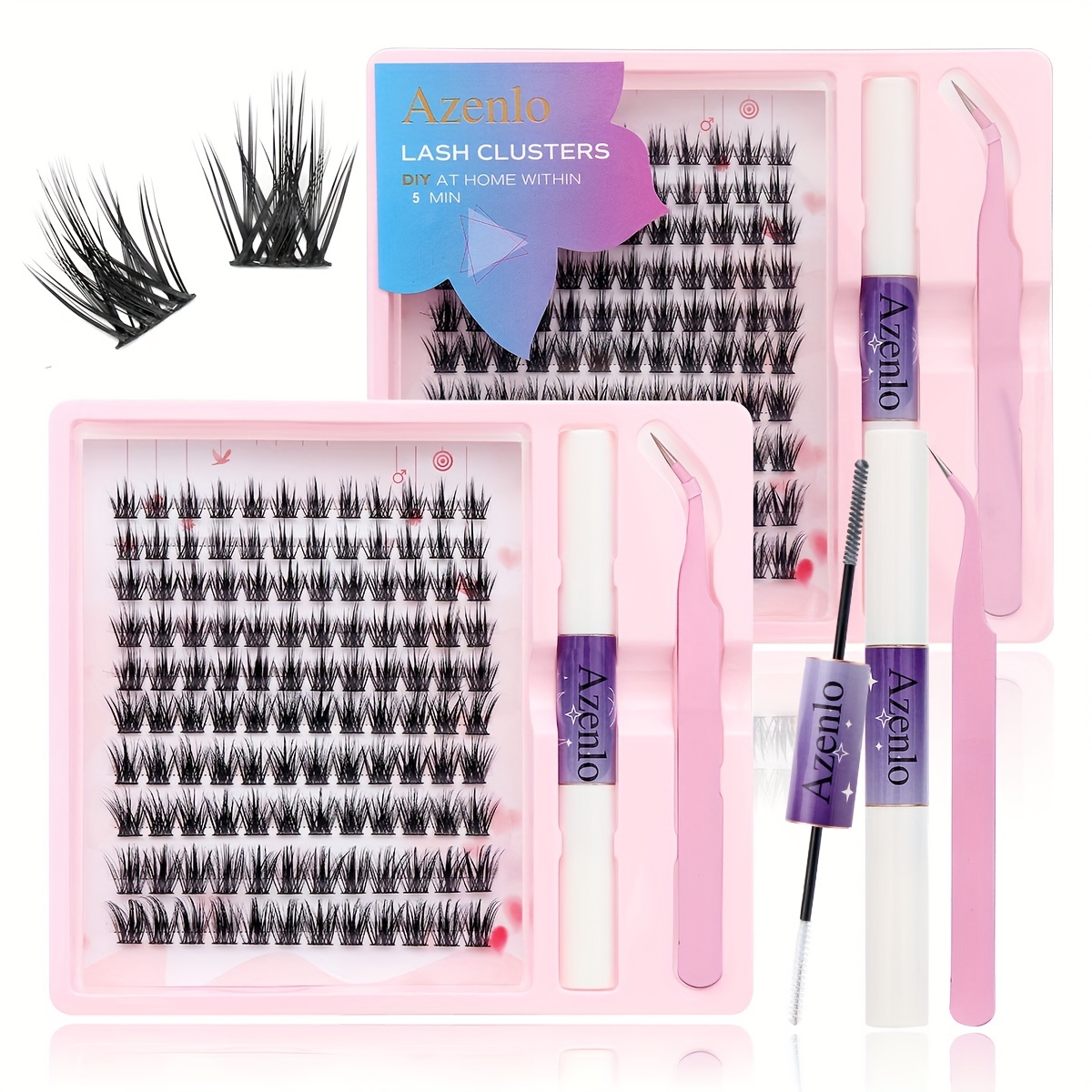

Cluster Lashes 144pcs Individual Clusters Eyelash Extensions Diy Wispy Fluffy Lash Extension Kit With Applicator And Lash And Seal False Eyelashes Natural Look Mix 10-16mm C Curling
