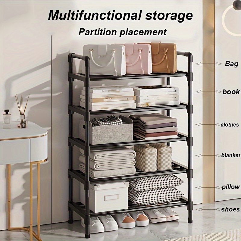 Multi-tier Foldable Shoes Storage Rack, Free Standing Shoe Rack, Household  Space Saving Organizer For Entryway, Hallway, Bedroom, Dormitory - Temu