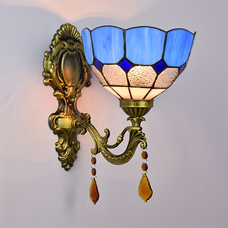 Tiffany Colored Glass Wall Lamp Balcony Aisle Entrance - Temu