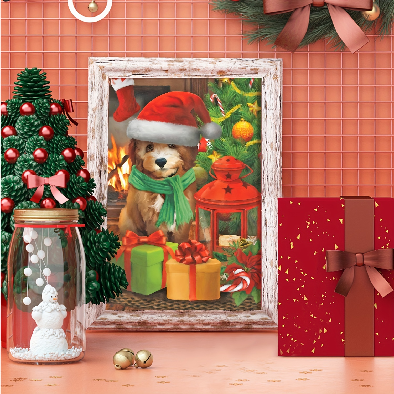 Christmas Diamond Painting Kits Adult Beginner Full Diamond Puppy