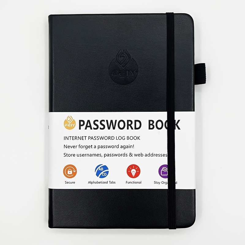 Clever Fox Password Book with Alphabetical tabs. Internet Address Organizer  Logbook. Medium Password Keeper for Website Logins (Lavender)