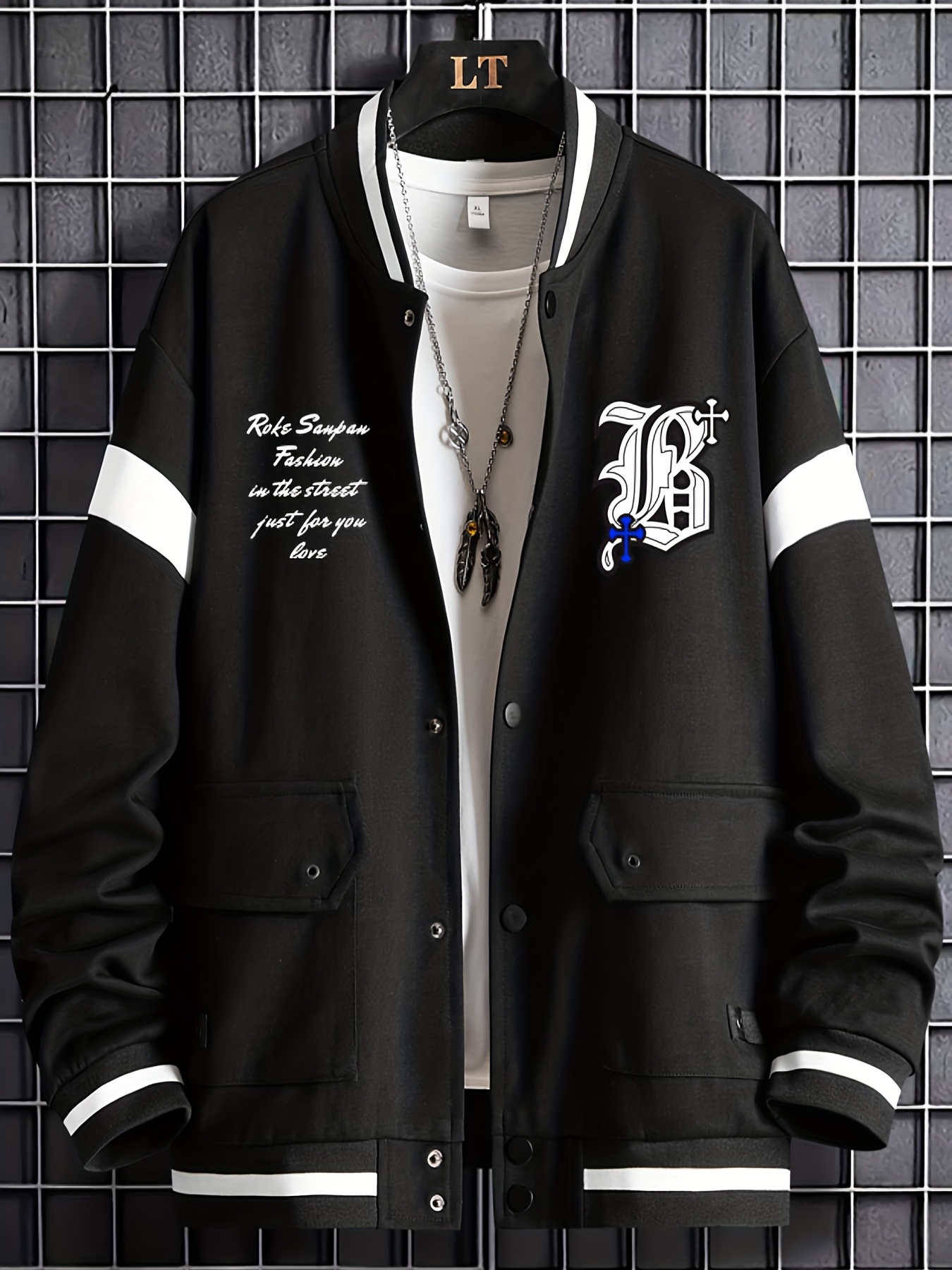 unisex varsity jacket Bomber Jacket New Letterman Aesthetic Streetwear  Baseball