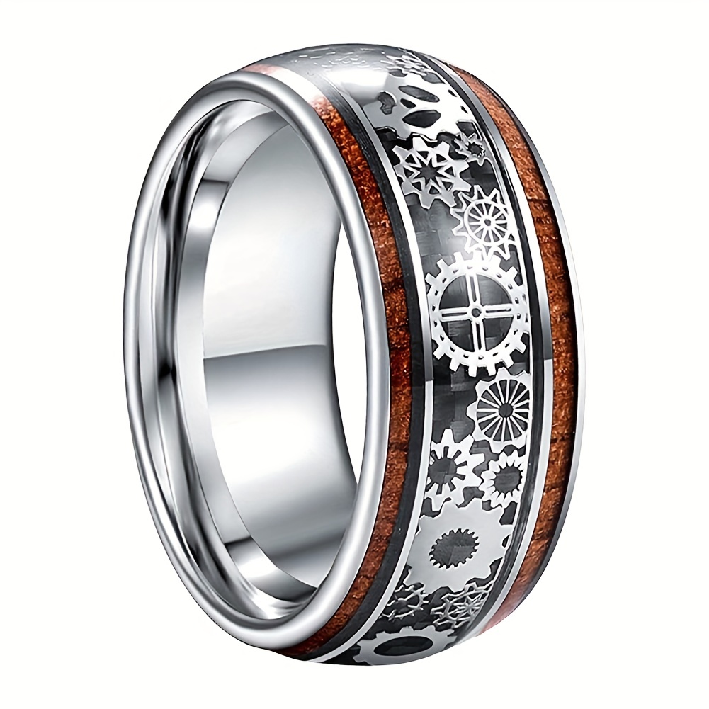 Gear ring hot sale wedding band