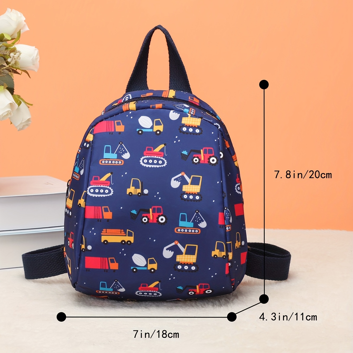 Excavator Print Lightweight Backpack for Kids