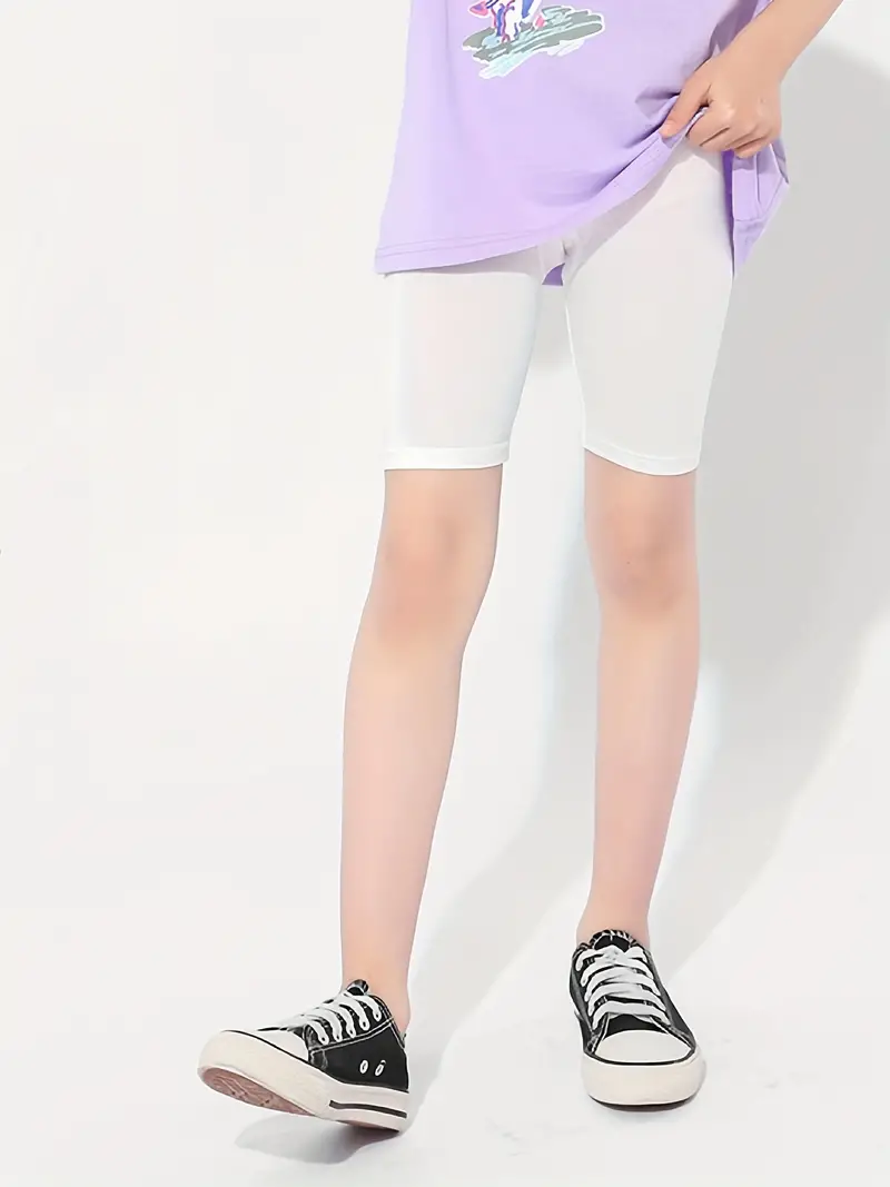 Girls Thin Elastic Waist Safety Shorts Leggings Skirt Dress - Temu