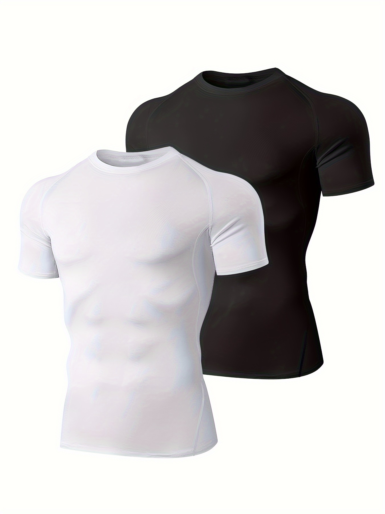 Camiseta De Compresión Para Hombres Camisa Ajustada De Deportes Correr  Elegante