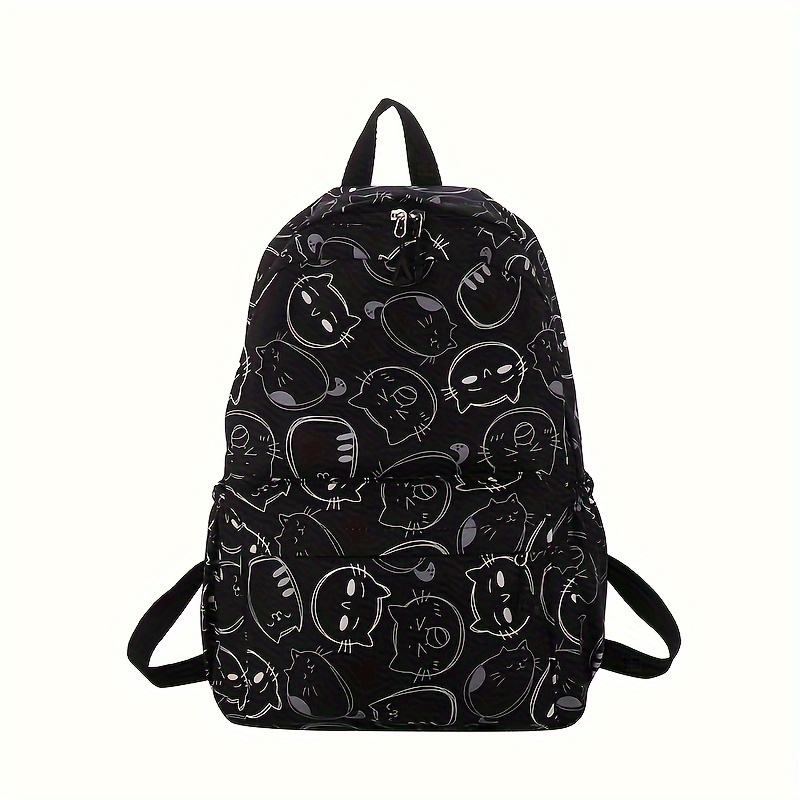 Trendy Nylon Cartoon Bedrukte Schooltas Junior Middelbare Temu