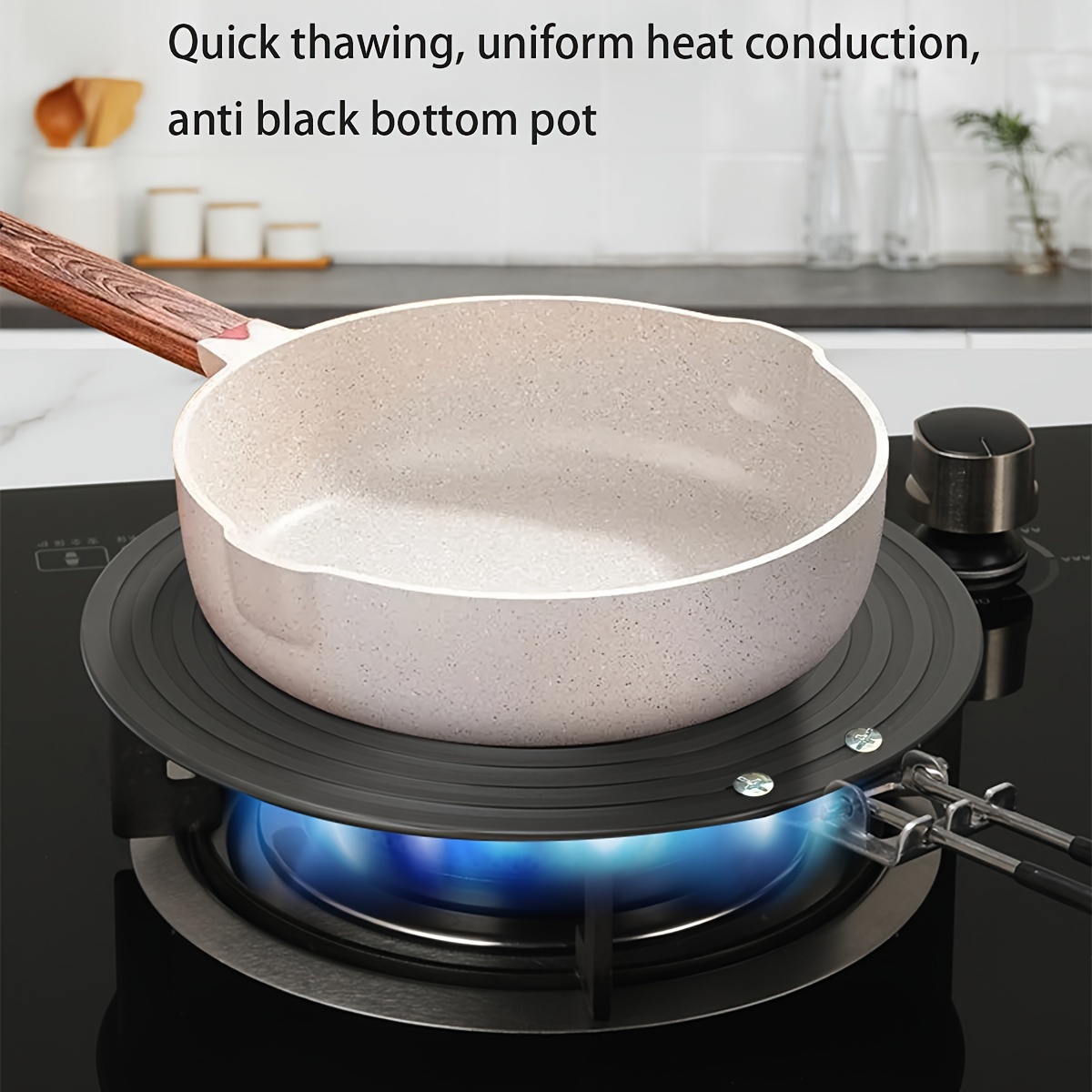 Diffuseur de chaleur pour cuisinière à gaz, plaque de conduction thermique,  plaque de décongélation à économie d'énergie, plaque de cuisson de