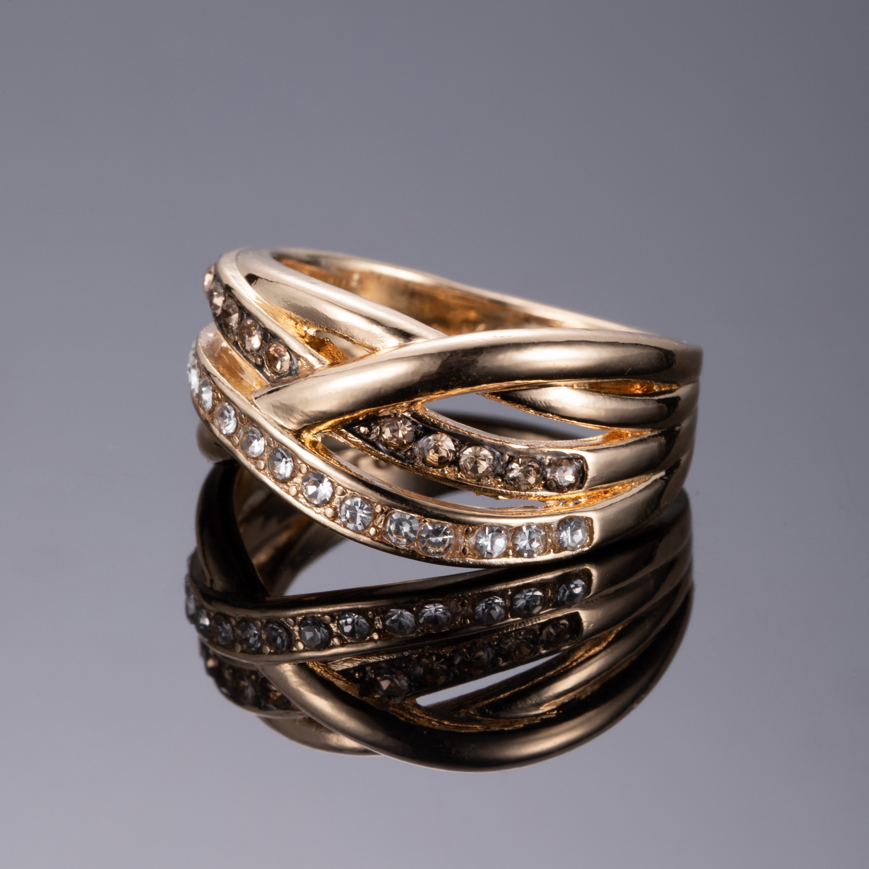 Men's Rhinestone Textured Couple Ring