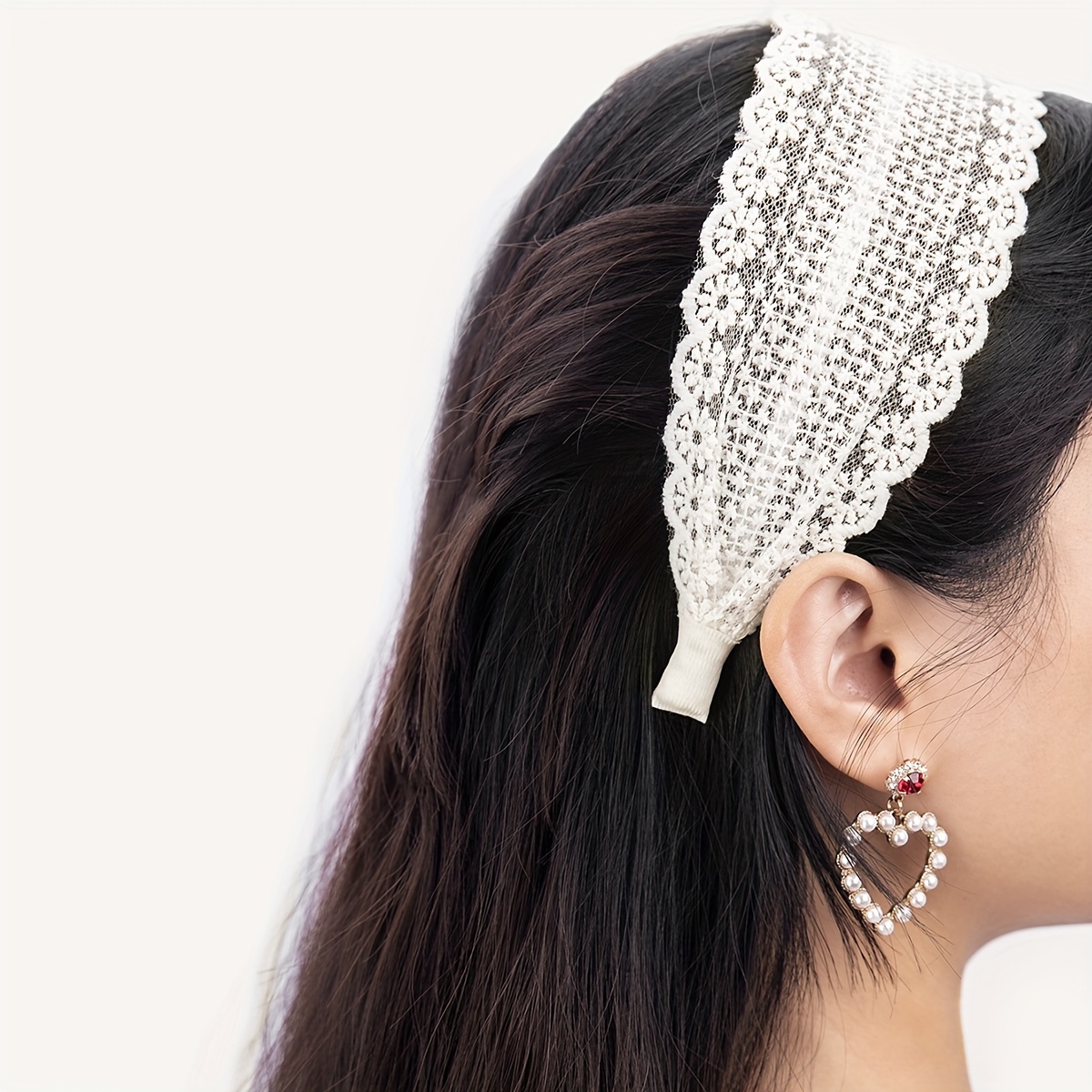 

Flower Embroidery Lace Headband Wide Head Hoop Retros Style Headdress Elegant Women Hair Accessories