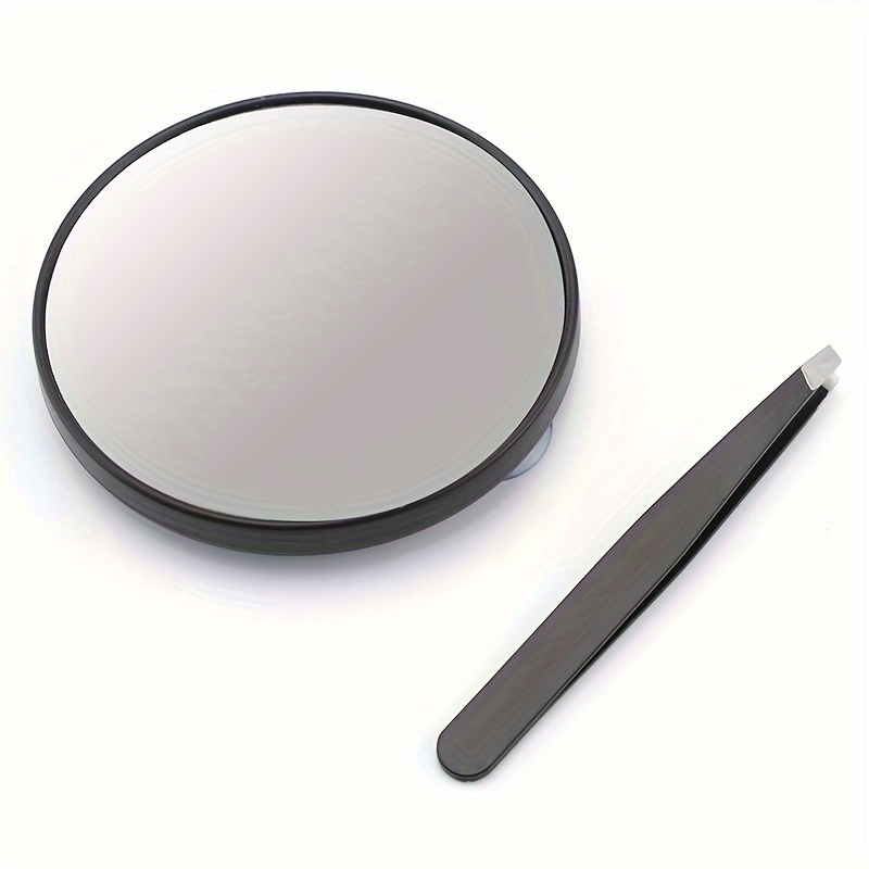 Specchio per il trucco da 8.8cm specchio ingranditore rotondo 10X 20X 30X  con due ventose