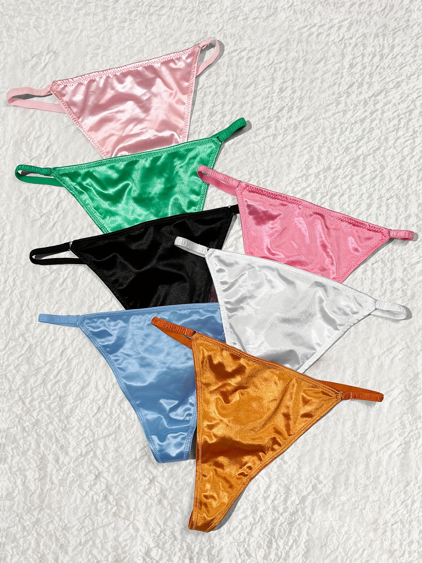[3 Pack] Colorful Sports Thongs, Breathable Low-Cut Soft Cotton Thong  Panties, Women's Lingerie & Underwear