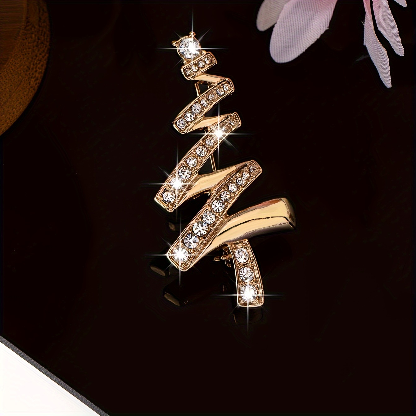 Crystal Christmas Tree Pin