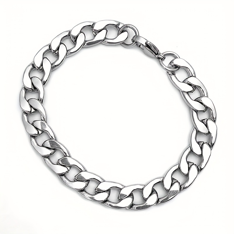 Titanium Steel Cuban Chain Bracelet Set for Men