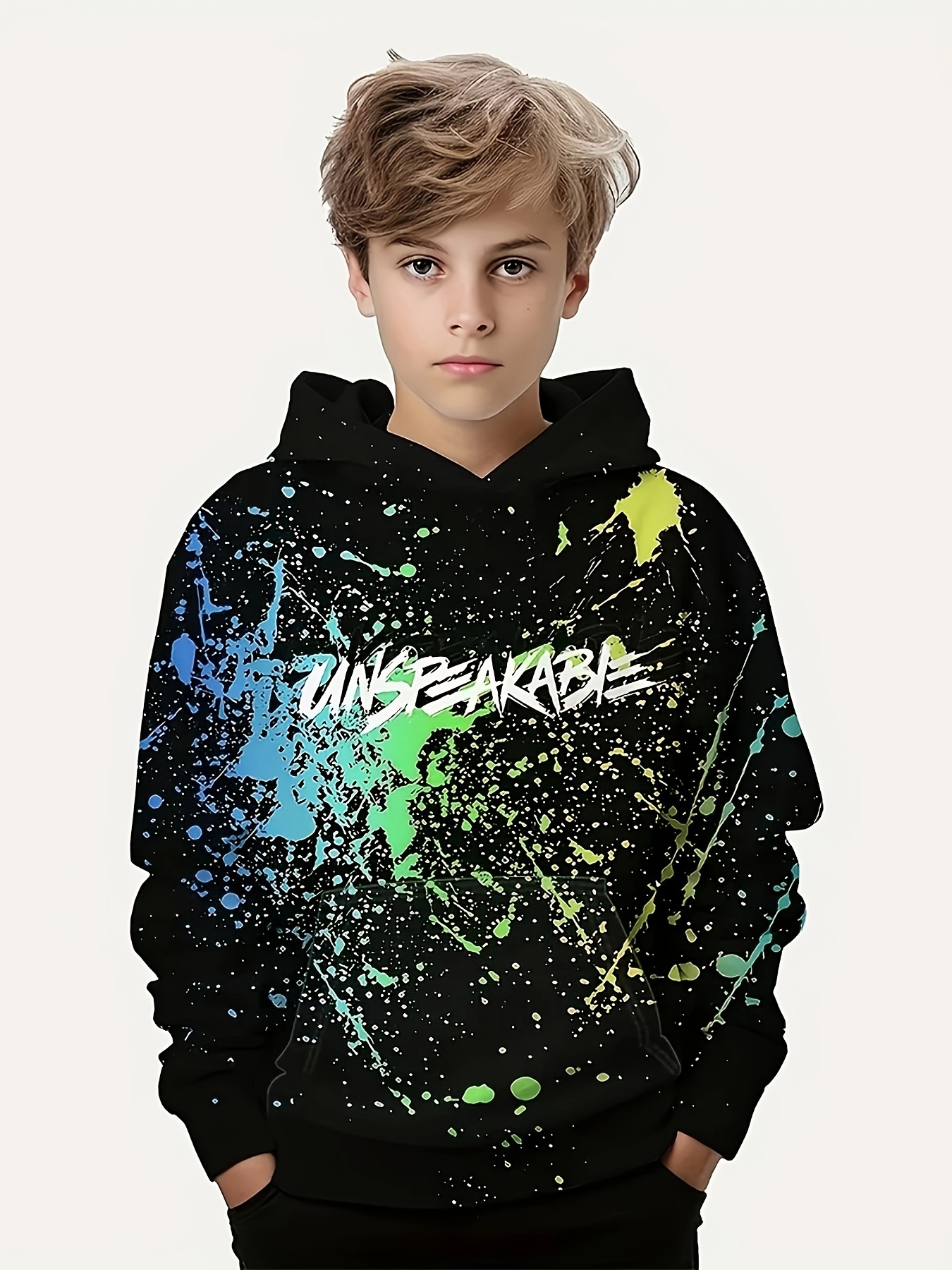 Unspeakable Letter Print Boys Casual Pullover Long Sleeve - Temu