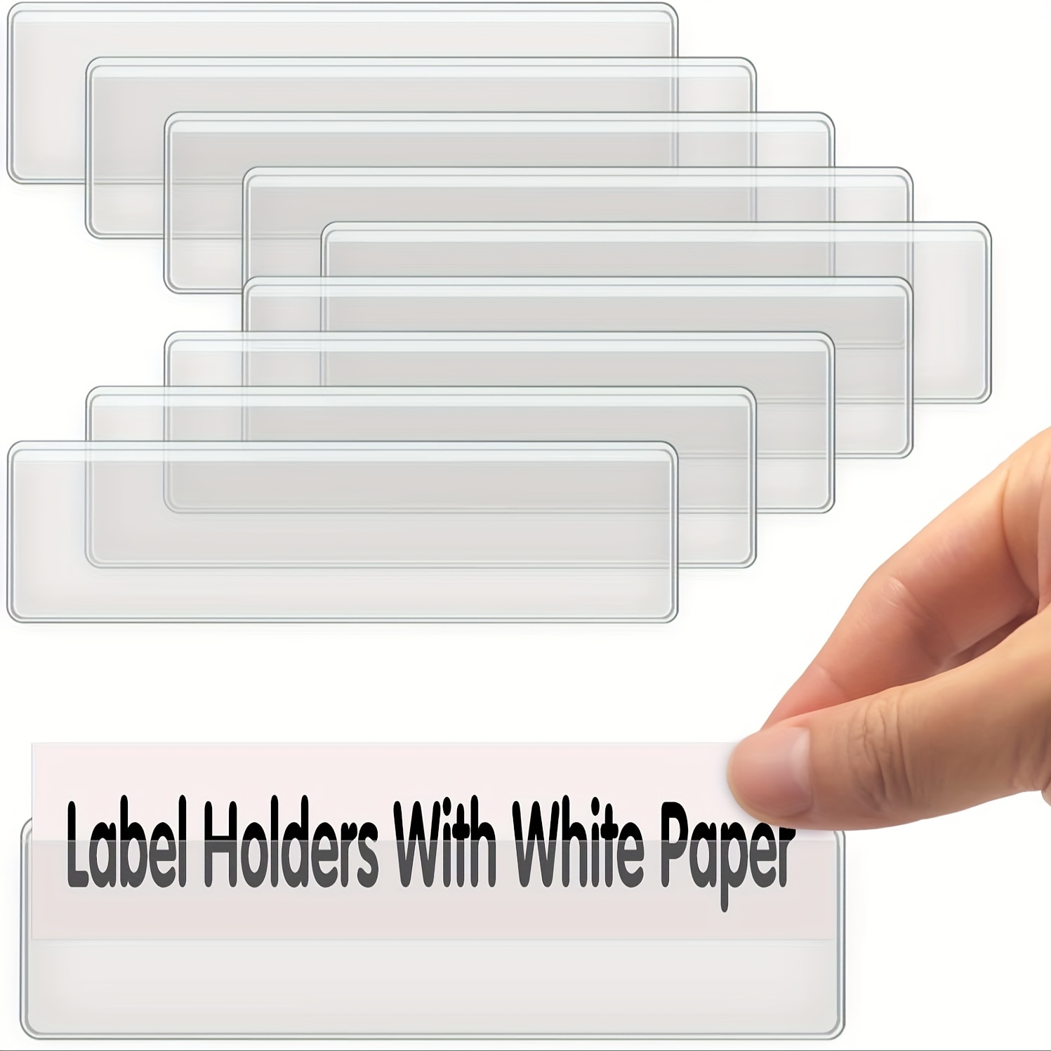 Porte-étiquette adhésif transparent L.100 x H.4 cm