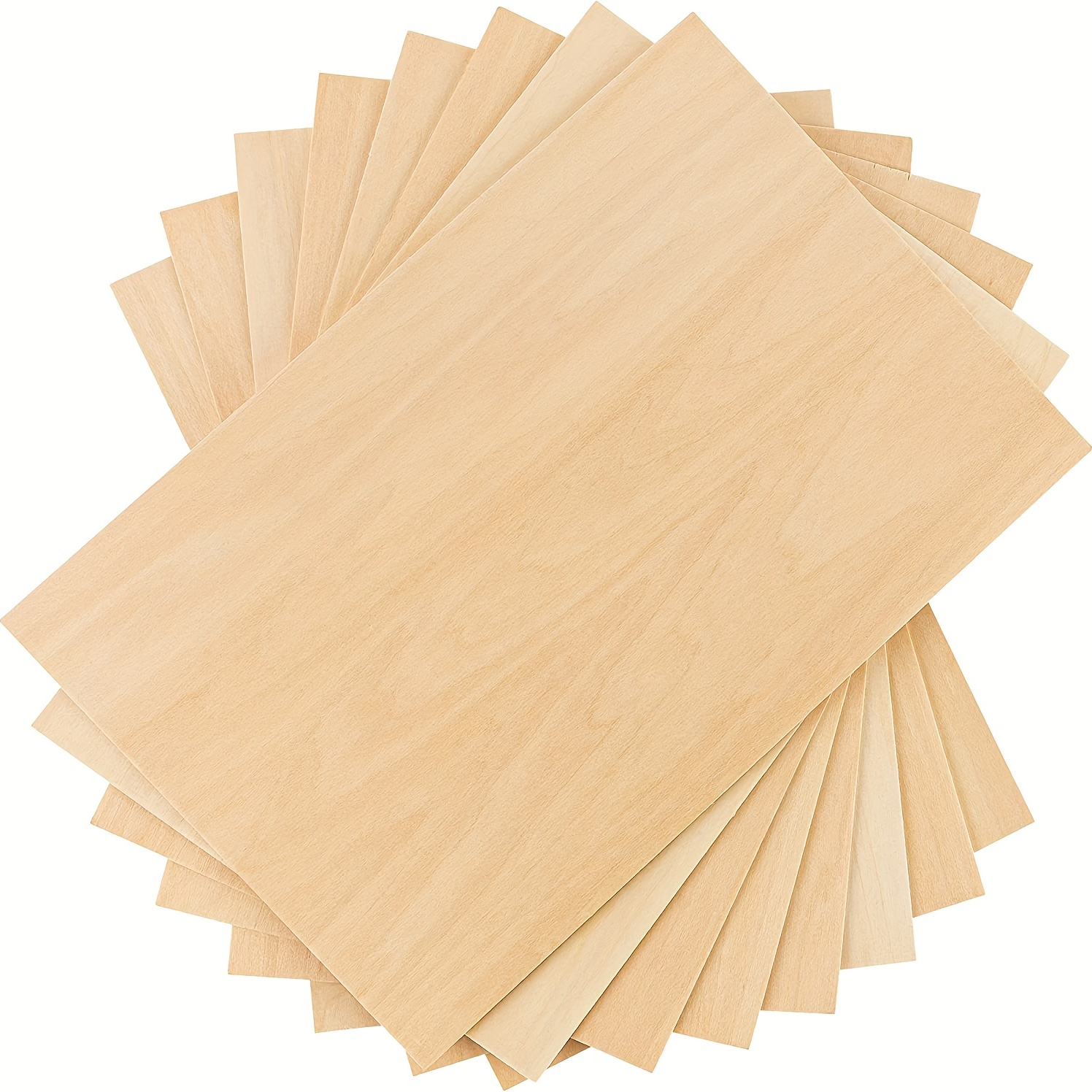 Pack of TEN Baltic Birch Plywood 1/8 3mm Thickness 12x12 for DIY Games,  Laser Cutting, Pyrography and More 