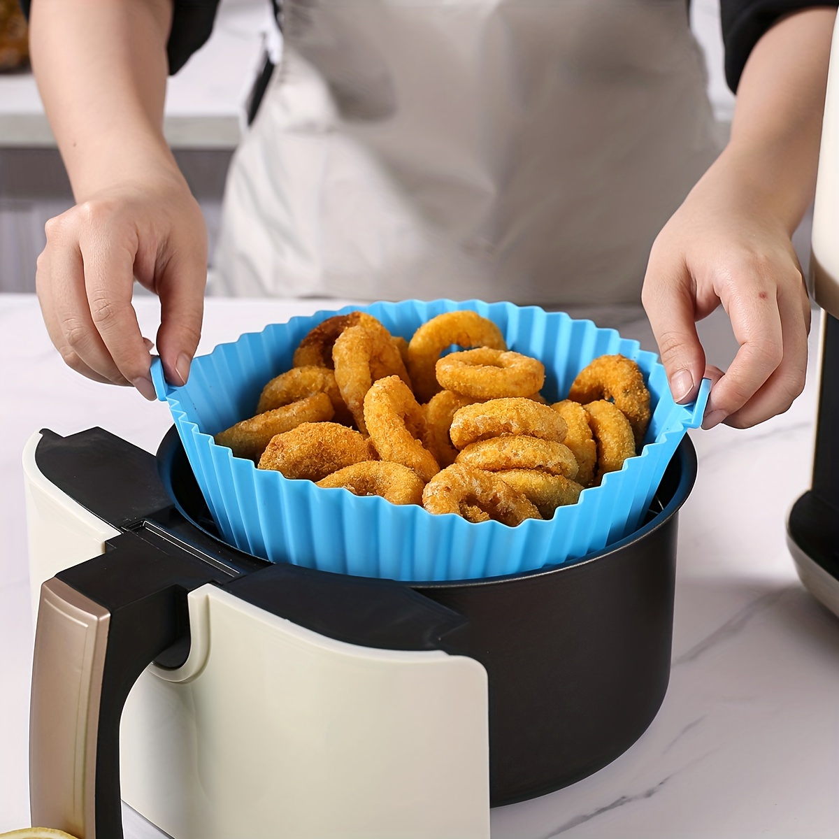  Air Fryer Silicone Pots, 2 Pieces Food Grade Reusable
