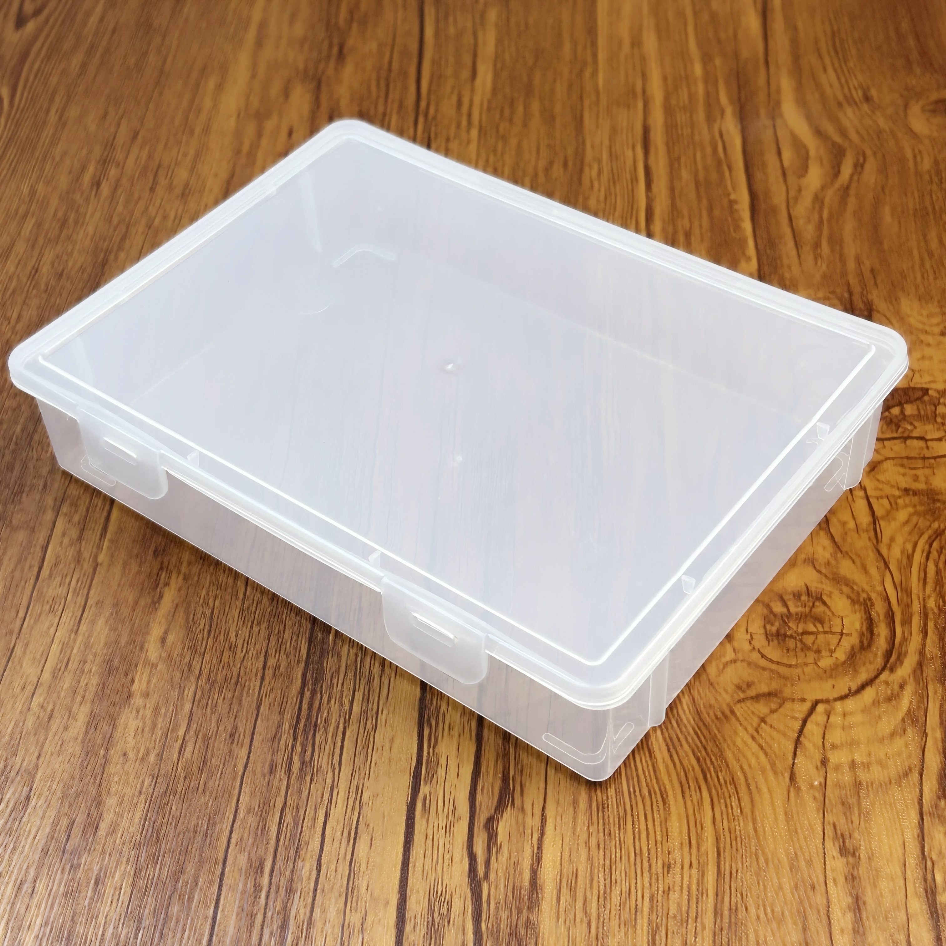 Plastic Clear Storage Box Flat Rectangular Organizer - Temu Canada
