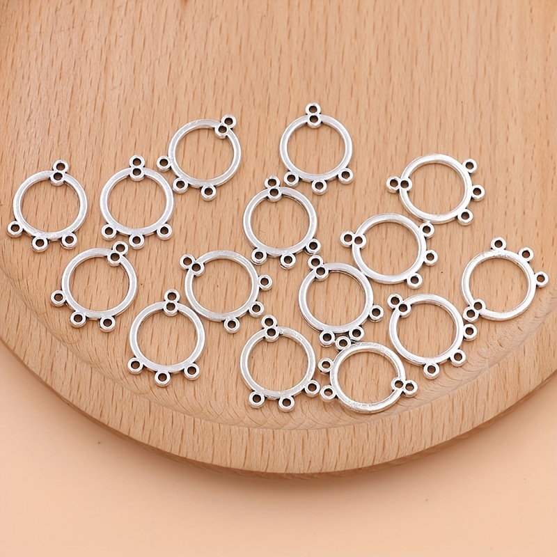 120pcs Open Bezel Charms Connector Charms Oval Blank Frame Stainless Steel  Earring Pendant for Earring Making DIY Jewelry Making Findings 